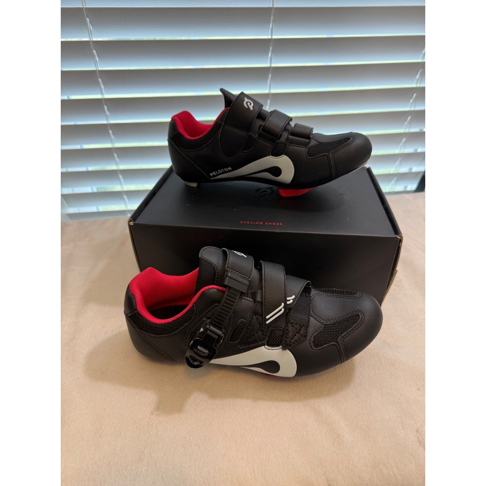 Peloton Cycling Shoes Unisex Women US 9 / EU 40 Black Red Spin Class Fitness